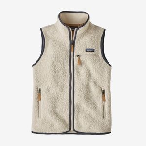 Women's Retro Pile Fleece Vest, Pelican Large